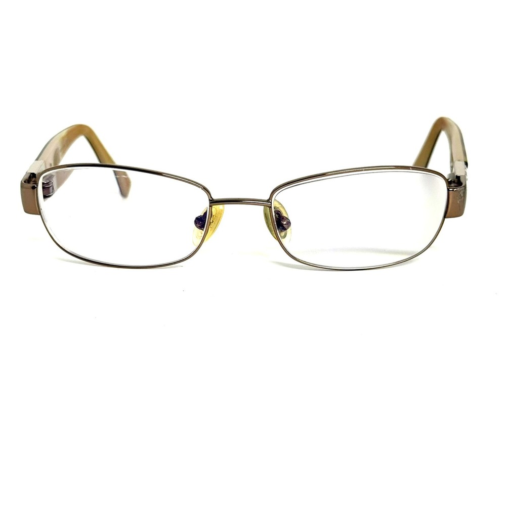 Jimmy Choo JC 15 Brown‎ Metal Tortoise Crystal Eyeglass Frames Italy 23665
